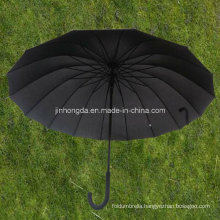 25"X12k Metal All Black Frame Straight Sun Umbrella (YSS0078)